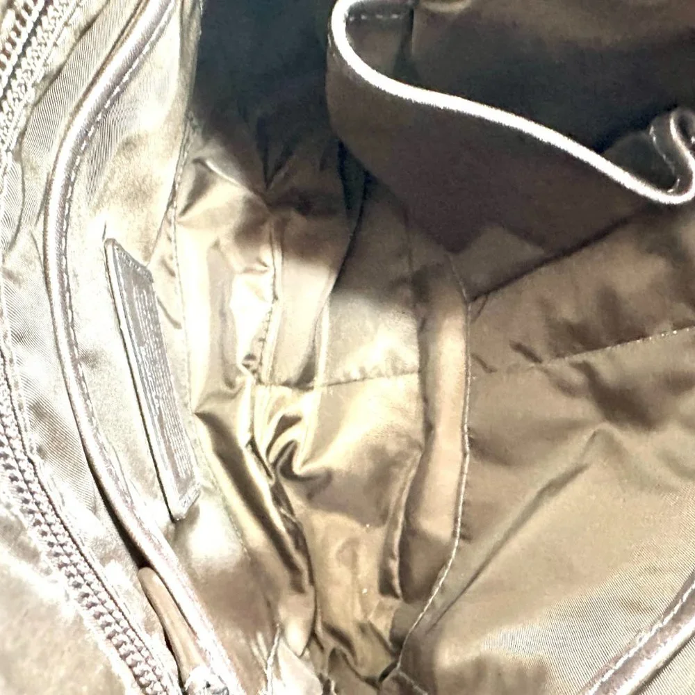 Tumi Taupe Olive Green Ballistic Nylon Small Crossbody Bag Travel Business